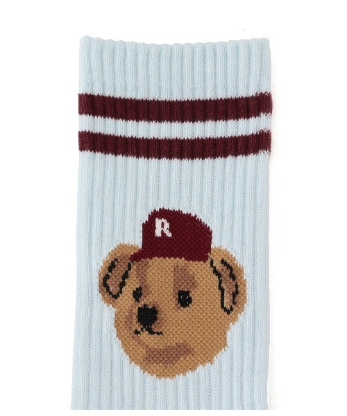 ROSTER SOX(ロスターソックス)の「BEAR アイビーソックス(ソックス/靴下・メンズ・ホワイト/オフホワイト/ピンク/ブルー系その他4・FREE)」の5枚目の写真