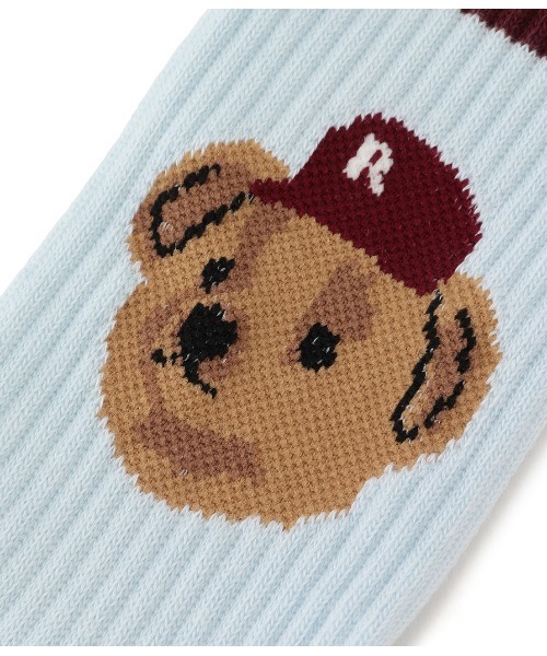 ROSTER SOX(ロスターソックス)の「BEAR アイビーソックス(ソックス/靴下・メンズ・ホワイト/オフホワイト/ピンク/ブルー系その他4・FREE)」の6枚目の写真