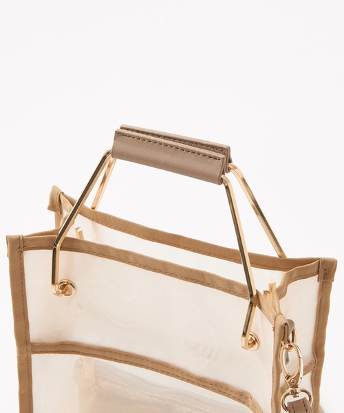 one after another NICE CLAUP（ワンアフターアナザーナイスクラップ）の「２点セットメッシュシアーバッグ（ショルダーバッグ・レディース・アイボリー/ベージュ/ミント・FREE）」の22枚目の写真