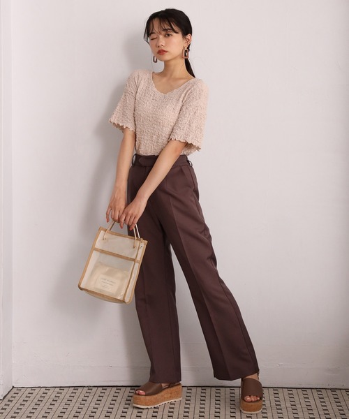 one after another NICE CLAUP（ワンアフターアナザーナイスクラップ）の「２点セットメッシュシアーバッグ（ショルダーバッグ・レディース・アイボリー/ベージュ/ミント・FREE）」の19枚目の写真