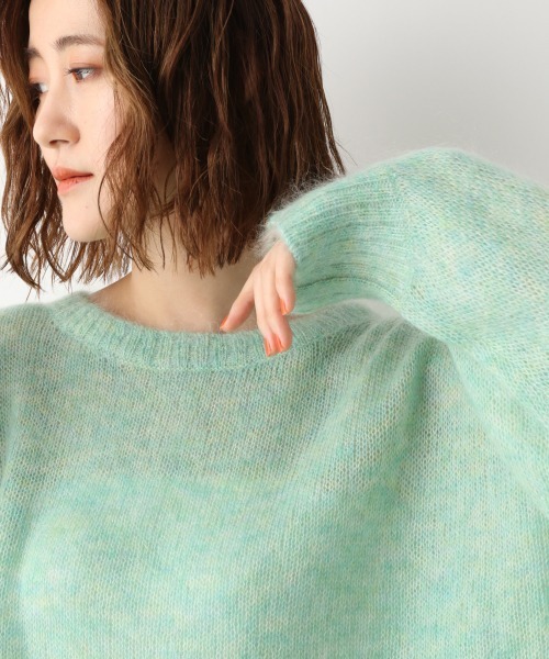 A part by(アパートバイ)の「5GモヘヤコンボートネックPO 910538(ニット/セーター・レディース・ベージュ/グレー/ライトグリーン/ライトイエロー・FREE)」の17枚目の写真