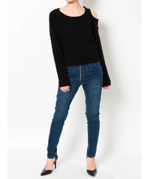 RESEXXY(リゼクシー)の「変形ニットトップス(ニット/セーター・レディース・ブラック/ベージュ/グレー・FREE)」の7枚目の写真