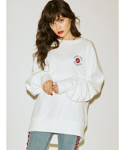 jouetie（ジュエティ）の「バックビッグロゴプルオーバー（スウェット・レディース・ブラック/ブラウン/オフホワイト/ブルー・MEDIUM）」の5枚目の写真