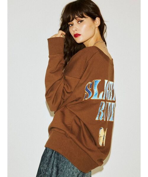 jouetie（ジュエティ）の「バックビッグロゴプルオーバー（スウェット・レディース・ブラック/ブラウン/オフホワイト/ブルー・MEDIUM）」の14枚目の写真