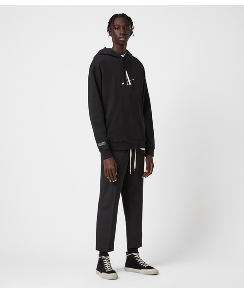 ALLSAINTS（オールセインツ）の「TARGET HOODIE | ターゲット フーディー（パーカー・メンズ・ブラック系その他・S/M/XS/L）」の6枚目の写真
