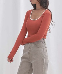me+em select（ミームセレクト）の「BetweenスクエアロングＴシャツ（Tシャツ/カットソー）」