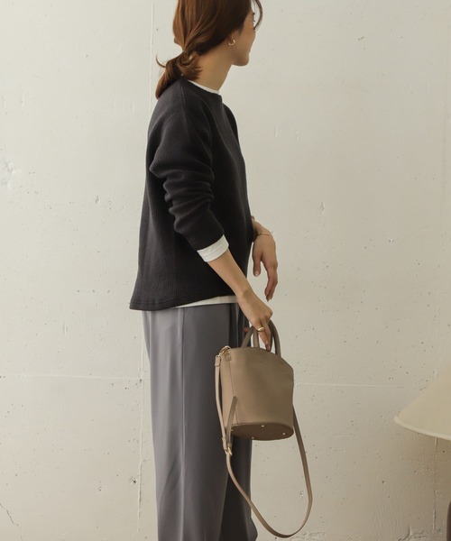 URBAN RESEARCH DOORS(アーバンリサーチドアーズ)の「ローゲージリブプルオーバー∴(Tシャツ/カットソー・レディース・ネイビー/ベージュ系その他/アイボリー・ONE)」の7枚目の写真