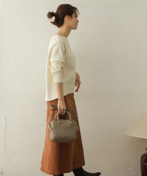 URBAN RESEARCH DOORS(アーバンリサーチドアーズ)の「ローゲージリブプルオーバー∴(Tシャツ/カットソー・レディース・ネイビー/ベージュ系その他/アイボリー・ONE)」の14枚目の写真