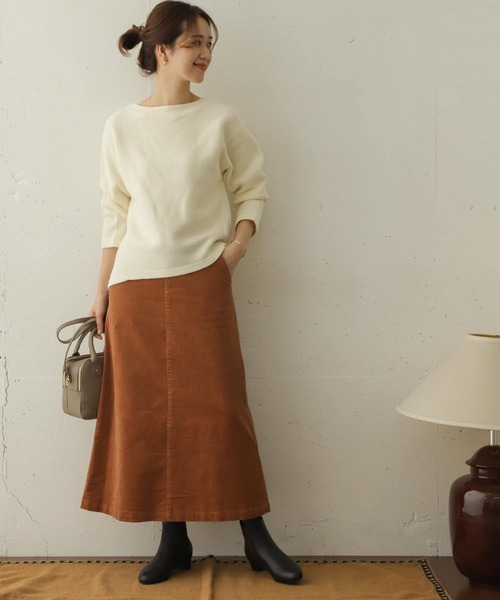 URBAN RESEARCH DOORS(アーバンリサーチドアーズ)の「ローゲージリブプルオーバー∴(Tシャツ/カットソー・レディース・ネイビー/ベージュ系その他/アイボリー・ONE)」の15枚目の写真