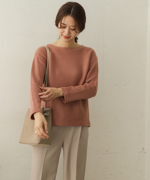 URBAN RESEARCH DOORS(アーバンリサーチドアーズ)の「ローゲージリブプルオーバー∴(Tシャツ/カットソー・レディース・ネイビー/ベージュ系その他/アイボリー・ONE)」の18枚目の写真