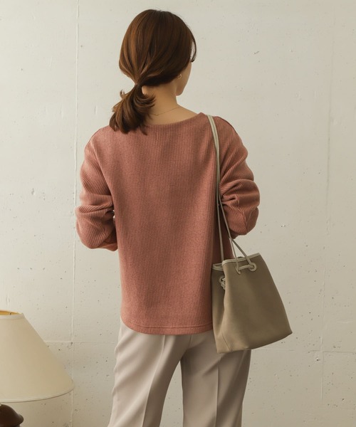 URBAN RESEARCH DOORS(アーバンリサーチドアーズ)の「ローゲージリブプルオーバー∴(Tシャツ/カットソー・レディース・ネイビー/ベージュ系その他/アイボリー・ONE)」の19枚目の写真