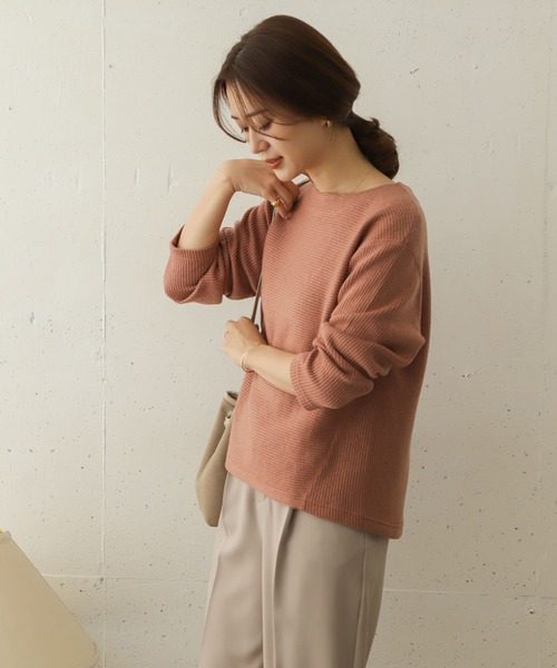 URBAN RESEARCH DOORS(アーバンリサーチドアーズ)の「ローゲージリブプルオーバー∴(Tシャツ/カットソー・レディース・ネイビー/ベージュ系その他/アイボリー・ONE)」の20枚目の写真