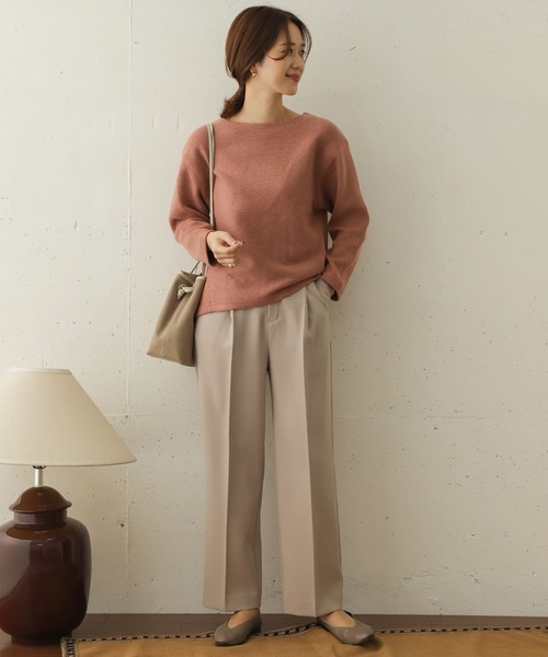 URBAN RESEARCH DOORS(アーバンリサーチドアーズ)の「ローゲージリブプルオーバー∴(Tシャツ/カットソー・レディース・ネイビー/ベージュ系その他/アイボリー・ONE)」の21枚目の写真