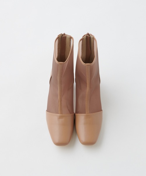 natural couture（ナチュラルクチュール）の「シースルーメッシュブーツ（ブーツ・レディース・ブラック/ベージュ/アイボリー・MEDIUM/LARGE）」の8枚目の写真
