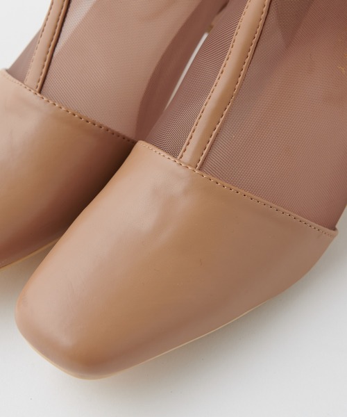 natural couture（ナチュラルクチュール）の「シースルーメッシュブーツ（ブーツ・レディース・ブラック/ベージュ/アイボリー・MEDIUM/LARGE）」の11枚目の写真