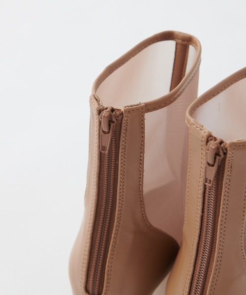 natural couture（ナチュラルクチュール）の「シースルーメッシュブーツ（ブーツ・レディース・ブラック/ベージュ/アイボリー・MEDIUM/LARGE）」の12枚目の写真