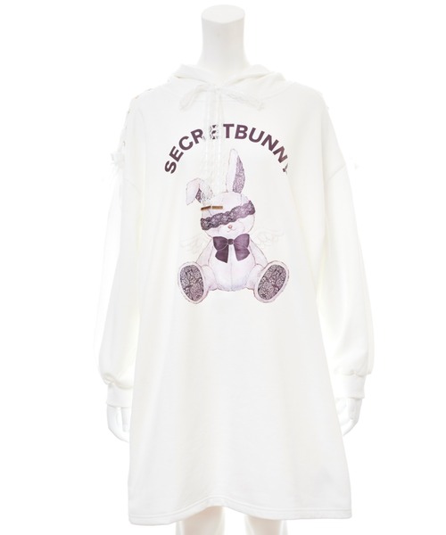 Secret Honey（シークレットハニー）の「エンジェルバニーパーカーワンピース（パーカー・レディース・ピンク/ブルー/ブラック/オフホワイト・FREE）」の13枚目の写真