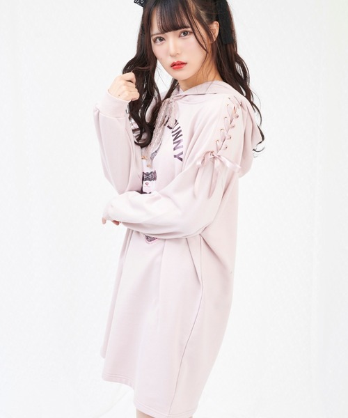 Secret Honey（シークレットハニー）の「エンジェルバニーパーカーワンピース（パーカー・レディース・ピンク/ブルー/ブラック/オフホワイト・FREE）」の16枚目の写真