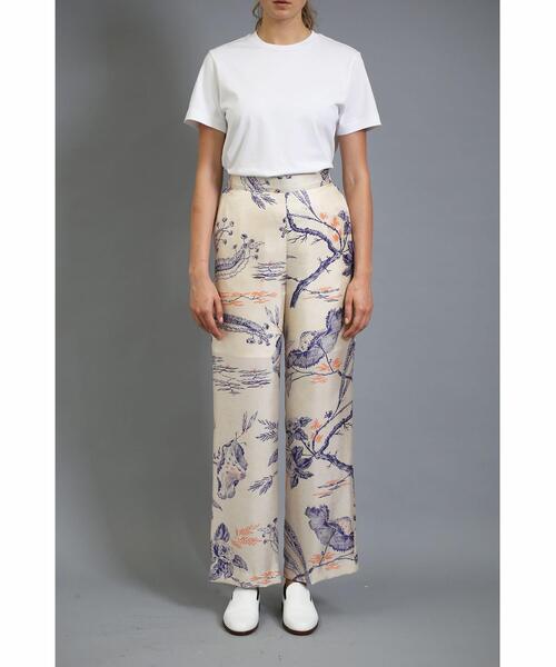 LOEFF（ロエフ）の「＜LOEFF（ロエフ）＞ ボタニカルプリント パンツ†（その他パンツ・レディース・オフホワイト・FREE）」の8枚目の写真