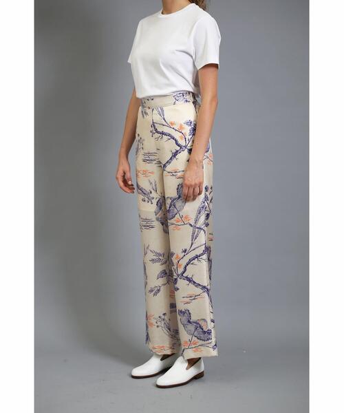 LOEFF（ロエフ）の「＜LOEFF（ロエフ）＞ ボタニカルプリント パンツ†（その他パンツ・レディース・オフホワイト・FREE）」の7枚目の写真