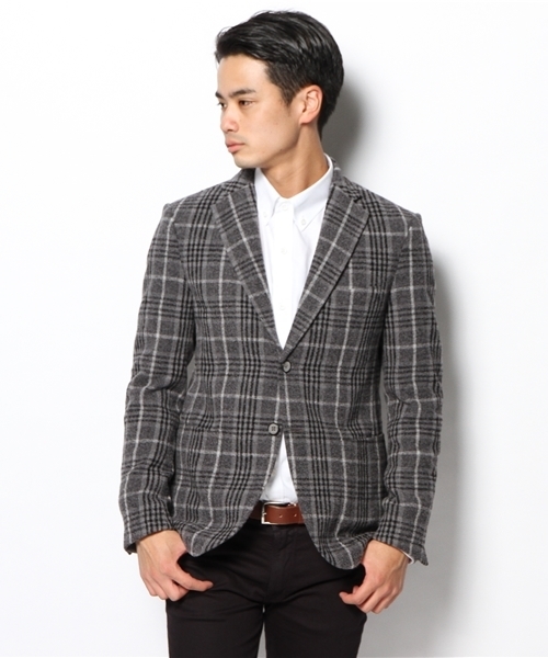 EDIFICE（エディフィス）の「◇ブークレタータンチェック2Bジャケット（テーラードジャケット・メンズ・その他1/その他8/その他9・46/48/44）」の2枚目の写真