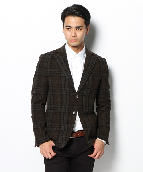 EDIFICE（エディフィス）の「◇ブークレタータンチェック2Bジャケット（テーラードジャケット・メンズ・その他1/その他8/その他9・46/48/44）」の3枚目の写真