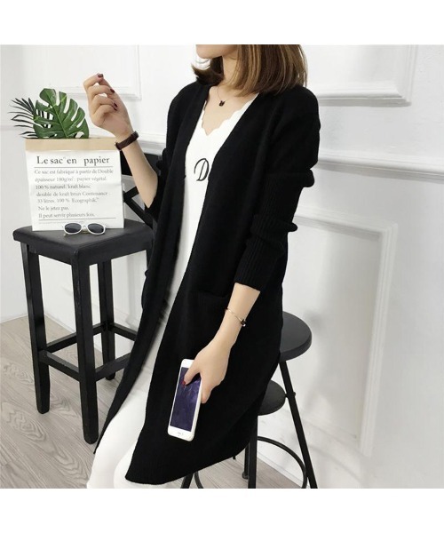 Ritzy（リッツィー）の「ひざ丈カーディガン（カーディガン/ボレロ・レディース・ブラック/ベージュ/ブラウン/カーキ/ライトベージュ/グリーン・FREE）」の10枚目の写真