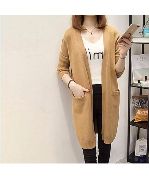 Ritzy（リッツィー）の「ひざ丈カーディガン（カーディガン/ボレロ・レディース・ブラック/ベージュ/ブラウン/カーキ/ライトベージュ/グリーン・FREE）」の16枚目の写真