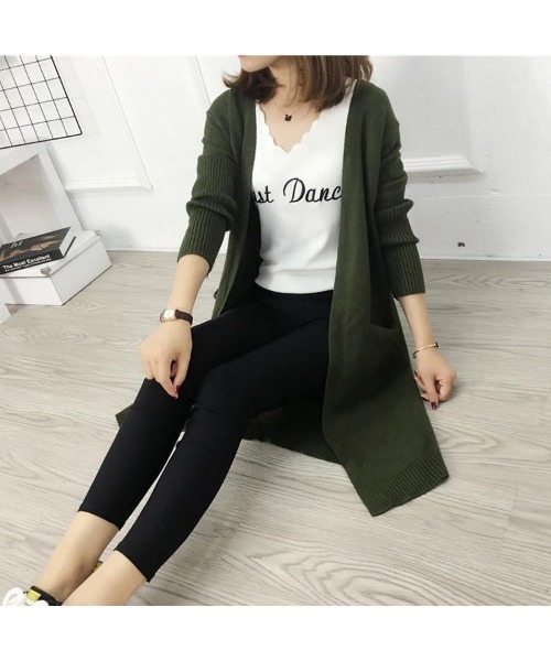 Ritzy（リッツィー）の「ひざ丈カーディガン（カーディガン/ボレロ・レディース・ブラック/ベージュ/ブラウン/カーキ/ライトベージュ/グリーン・FREE）」の18枚目の写真