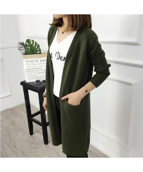 Ritzy（リッツィー）の「ひざ丈カーディガン（カーディガン/ボレロ・レディース・ブラック/ベージュ/ブラウン/カーキ/ライトベージュ/グリーン・FREE）」の19枚目の写真