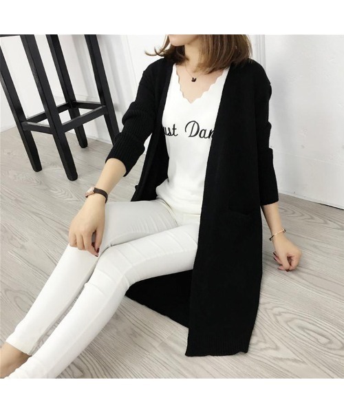 Ritzy（リッツィー）の「ひざ丈カーディガン（カーディガン/ボレロ・レディース・ブラック/ベージュ/ブラウン/カーキ/ライトベージュ/グリーン・FREE）」の21枚目の写真