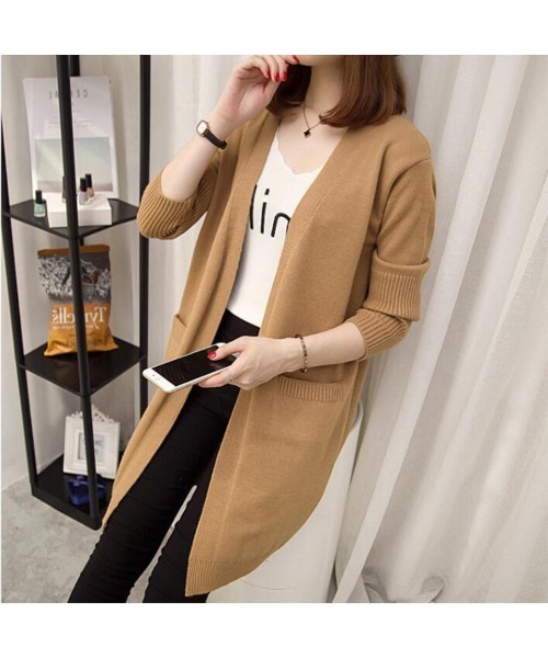 Ritzy（リッツィー）の「ひざ丈カーディガン（カーディガン/ボレロ・レディース・ブラック/ベージュ/ブラウン/カーキ/ライトベージュ/グリーン・FREE）」の22枚目の写真