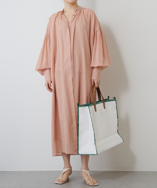 美品 ウィムガゼット Whim Gazette 切替えギャザーワンピース F