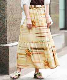 ボタニカルペイントスカート