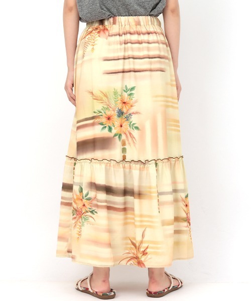 チチカカ（チチカカ）の「ボタニカルペイントスカート（スカート・レディース・ブラウン/カラフル・FREE）」の11枚目の写真