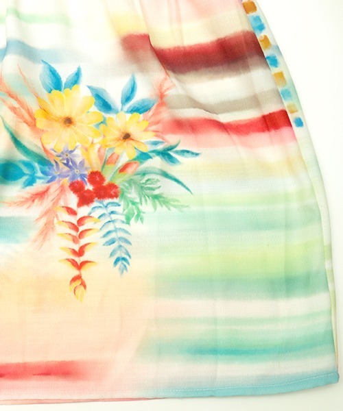 チチカカ（チチカカ）の「ボタニカルペイントスカート（スカート・レディース・ブラウン/カラフル・FREE）」の15枚目の写真