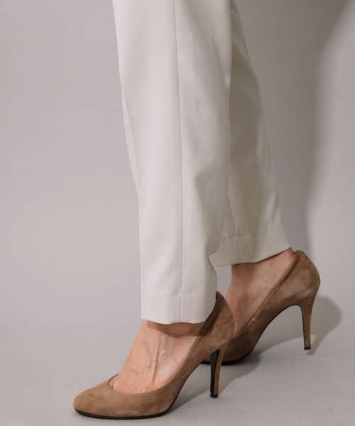 Munich(ミューニック)の「シック&シンツイル ストレッチダブルクロス テーパードパンツ(セットアップ可)(スラックス・レディース・ブラック/ベージュ/グレイッシュベージュ/カーキ/イエロー・XS/S/M)」の15枚目の写真