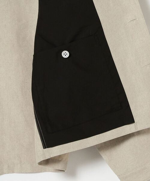 HAVERSACK（ハバーザック）の「HAVERSACK / ハイカウント リネン ノーカラージャケット＜MEN＞☆（その他アウター・メンズ・ブラウン系その他・MEDIUM/LARGE）」の3枚目の写真