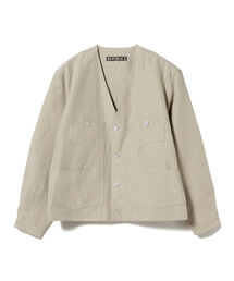 HAVERSACK（ハバーザック）の「HAVERSACK / 泥染リネン ノーカラー