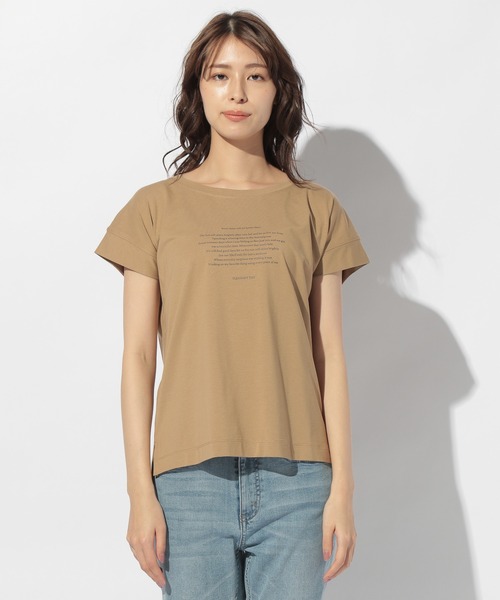 BAYFLOW(ベイフロー)の「アソートロゴクルーネックTシャツ(Tシャツ/カットソー・レディース・ライトグレー/ブラック/オフホワイト/ブルー/ラベンダー/キャメル・SMALL/MEDIUM)」の15枚目の写真