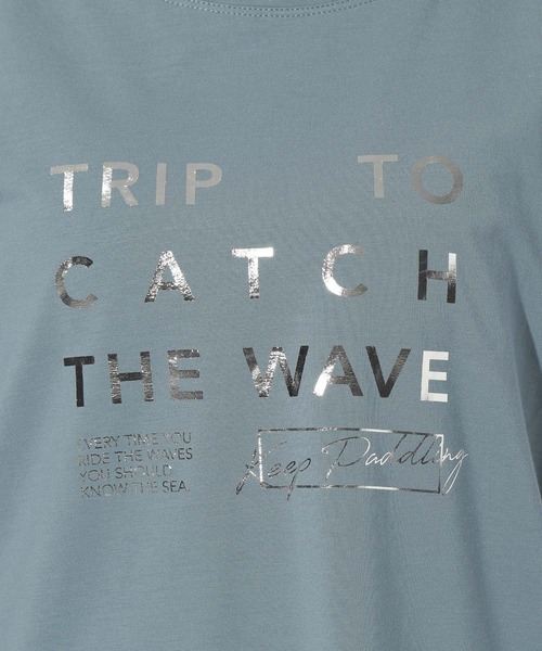 BAYFLOW(ベイフロー)の「アソートロゴクルーネックTシャツ(Tシャツ/カットソー・レディース・ライトグレー/ブラック/オフホワイト/ブルー/ラベンダー/キャメル・SMALL/MEDIUM)」の14枚目の写真