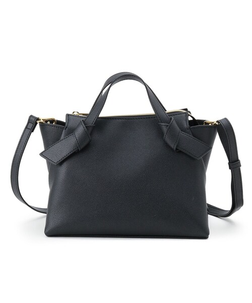 index(インデックス)の「◆リボンモチーフボストンバッグ(ボストンバッグ・レディース・ブラック/オフホワイト/ライトグリーン・00)」の3枚目の写真