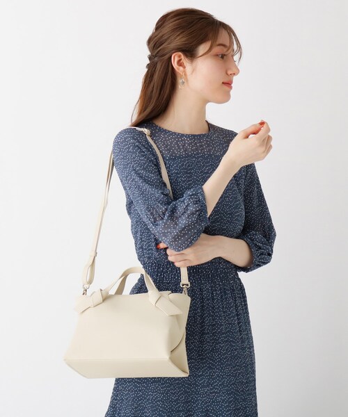 index(インデックス)の「◆リボンモチーフボストンバッグ(ボストンバッグ・レディース・ブラック/オフホワイト/ライトグリーン・00)」の13枚目の写真