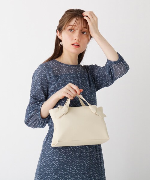 index(インデックス)の「◆リボンモチーフボストンバッグ(ボストンバッグ・レディース・ブラック/オフホワイト/ライトグリーン・00)」の11枚目の写真