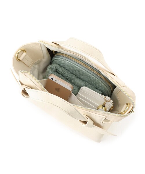 index(インデックス)の「◆リボンモチーフボストンバッグ(ボストンバッグ・レディース・ブラック/オフホワイト/ライトグリーン・00)」の7枚目の写真