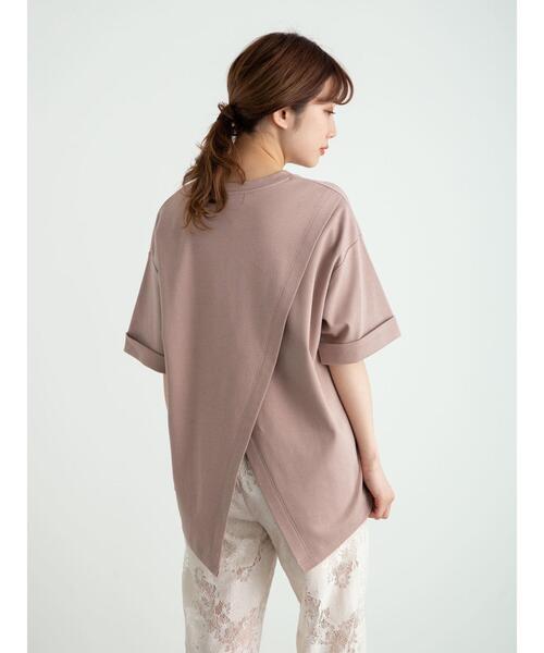 earth music&ecology(アースミュージックアンドエコロジー)の「スムースバックスリットTシャツ *(Tシャツ/カットソー・レディース・ピンク/チャコールグレー/ブラック/ミント/グレイッシュベージュ/オフホワイト・FREE)」の10枚目の写真