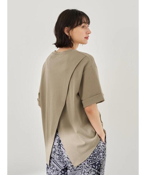 earth music&ecology(アースミュージックアンドエコロジー)の「スムースバックスリットTシャツ *(Tシャツ/カットソー・レディース・ピンク/チャコールグレー/ブラック/ミント/グレイッシュベージュ/オフホワイト・FREE)」の11枚目の写真