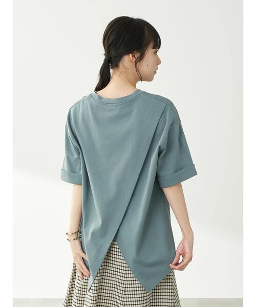 earth music&ecology(アースミュージックアンドエコロジー)の「スムースバックスリットTシャツ *(Tシャツ/カットソー・レディース・ピンク/チャコールグレー/ブラック/ミント/グレイッシュベージュ/オフホワイト・FREE)」の12枚目の写真