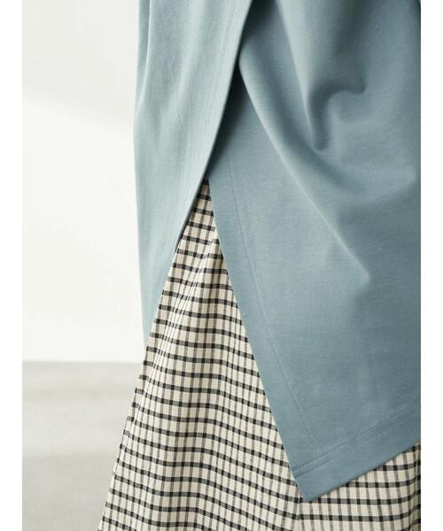 earth music&ecology(アースミュージックアンドエコロジー)の「スムースバックスリットTシャツ *(Tシャツ/カットソー・レディース・ピンク/チャコールグレー/ブラック/ミント/グレイッシュベージュ/オフホワイト・FREE)」の20枚目の写真