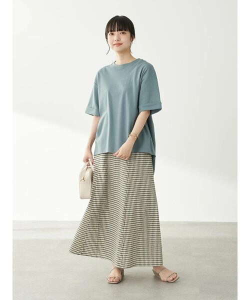 earth music&ecology(アースミュージックアンドエコロジー)の「スムースバックスリットTシャツ *(Tシャツ/カットソー・レディース・ピンク/チャコールグレー/ブラック/ミント/グレイッシュベージュ/オフホワイト・FREE)」の21枚目の写真